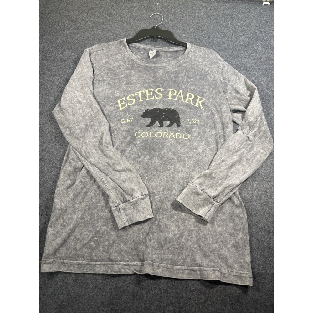 Ragwear Estes Park Colorado Bear Long Sleeve Acid Wash Shirt‎ Size S
